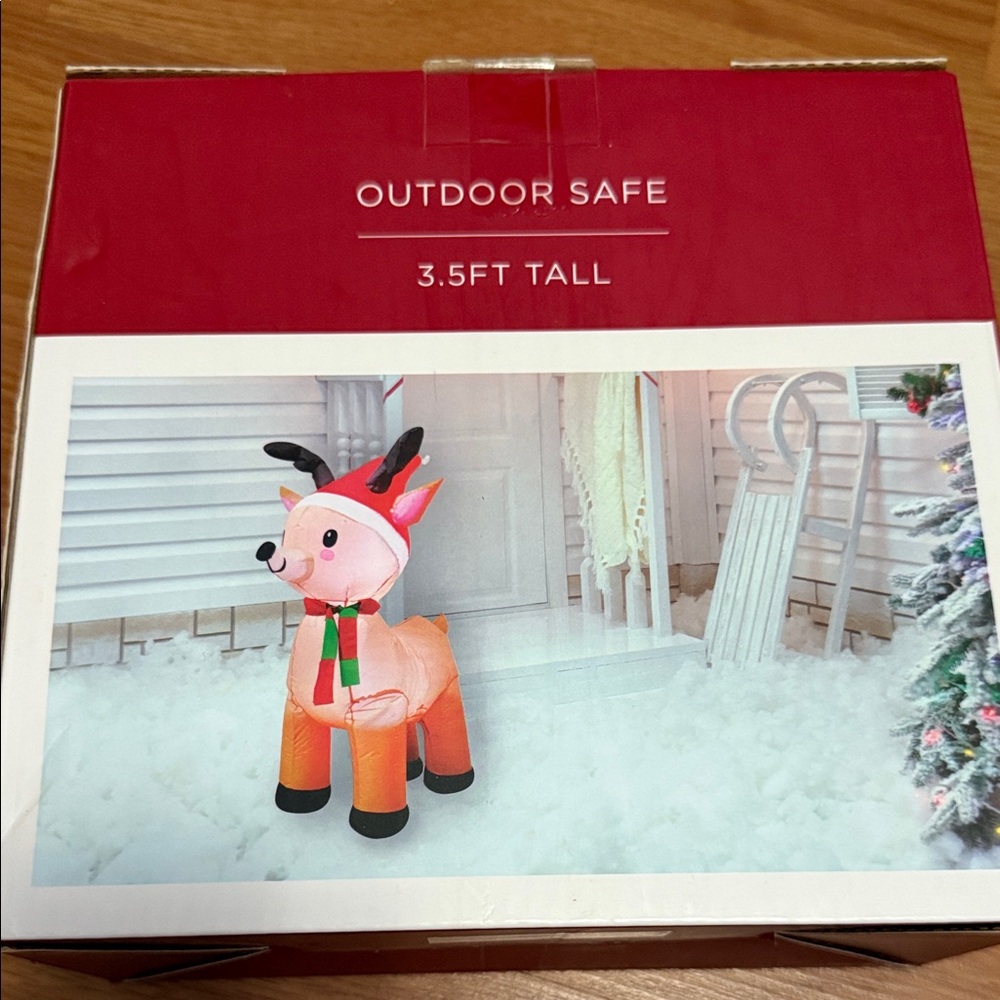 NEW Sleigh Hill Trading Co. Inflatable Christmas 3.5 feet tall Reindeer New